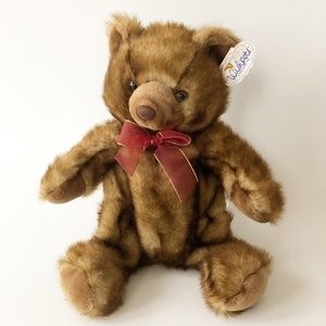 Vintage 1999 Wishpets Teddy Bear Plush "Minky" with Ear Tag